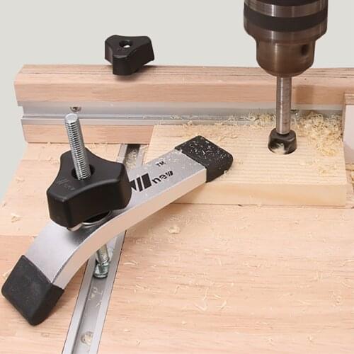 Woodworking Ruter Table T-Track Metal Quick Acting Hold Down Clamp Set for T-Slot T-Track Wood Pressboard Working Tool