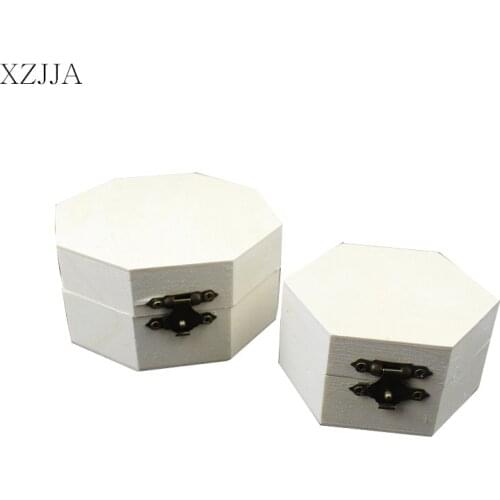 XZJJA Wooden storage Box Jewelry Headwear Organizer Case Baby teeth Box Home Decoration Crafts Small Gadgets Container 2Sizes