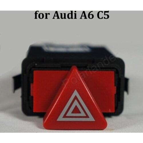 For A-udi A6 C5 4B0 941 509 c Warning light Dual Flash Switch Button 9 pin Emergency Lamp switch