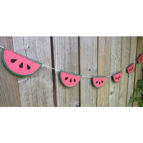 Watermelon birthday felt Garlands baby shower buntings wedding Church nursery decor baptism banners