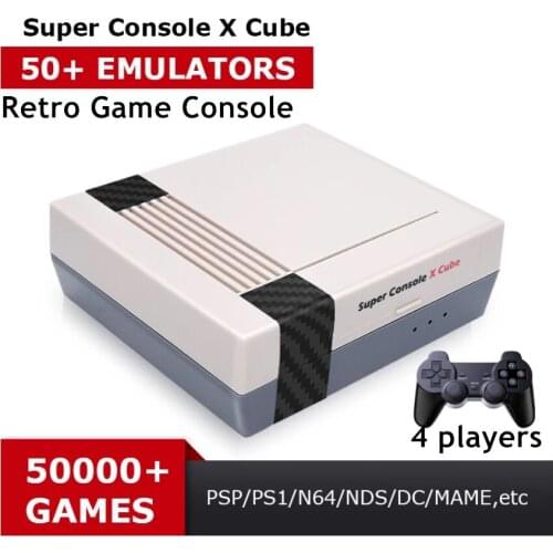 Super Console X Cube Retro Video Game Console With Controller 256G 50000 Games For PS1 PSP N64 MAME DC HD TV Out Game Player Box