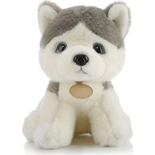 Simulation cute husky soft plush toys small dog doll shappi dog spotted dog 25cm childrens toys birthday present