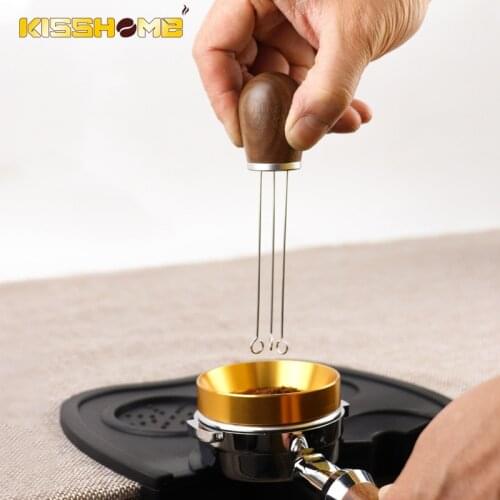 Solid wood handle stainless steel espresso machine auxiliary artifact Coffee pin dispenser coffee pin dispenser