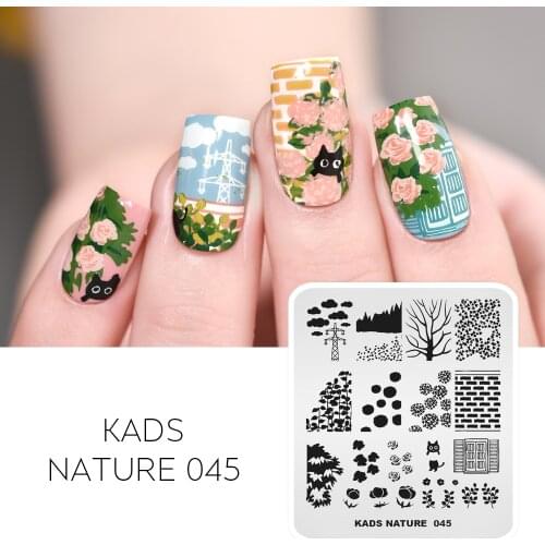 KADS Nail Art Stamping Plate Summer Series Nail Printing Stencil Image Manicure DIY Template Nail Art DIY Stamp Plate 2020 New