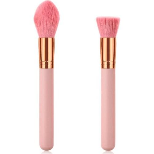Makeup Brush Pink Gold Flat Top Kabuki for Eye Shadow Powder Contour Buffing Blending Concealer Face Brush Brochas Maquillaje