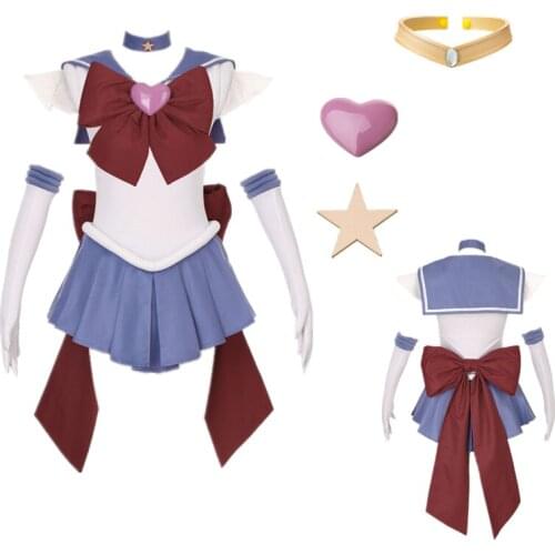Anime Cosplay Sailor Stars SuperS Saturn Tomoe Hotaru SuperS version of the battle suit Halloween Cosplay Costume Halloween