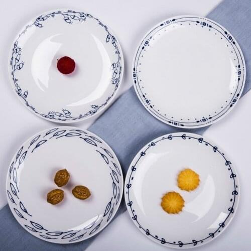 8 inches Round Bone China Tableware Western Food Beef Cake Dessert Sushi Salad Plate Porcelain Dish Plates