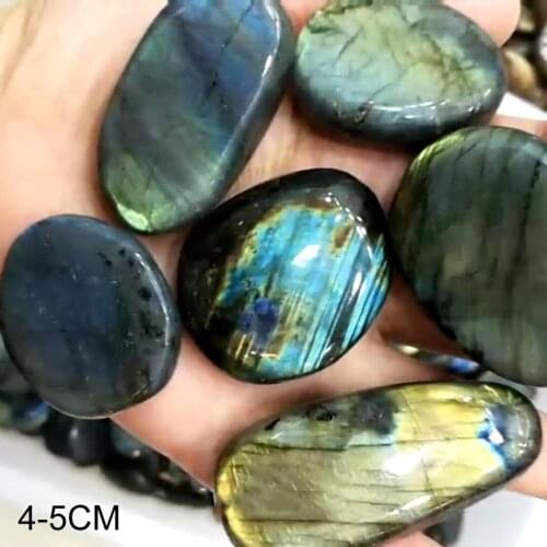 Labradorite Natural Labradorite Moonstone Gemstone Raw Stone Ore Specimen Silicone Jewelry Accessories 40-50mm