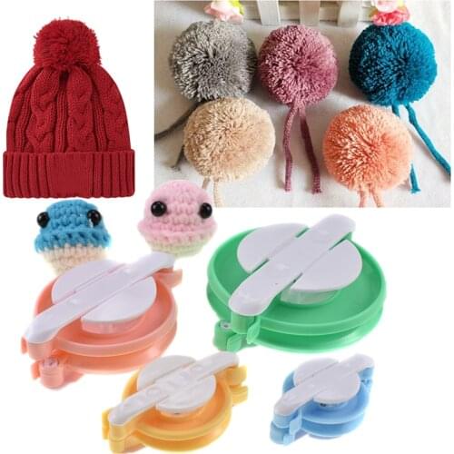 4pcs/set Weave Tool Pompon Braider Knitting Wool Ball Making Machine Pompon Maker Hairy Device Sewing Accessories Knitting Tools