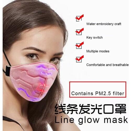 Rgb Flash Led Sound Control Glow Face Mask Men And Women Carnival Mask Music Tv Show Dj Party Christmas Halloween Glow Mask Gift