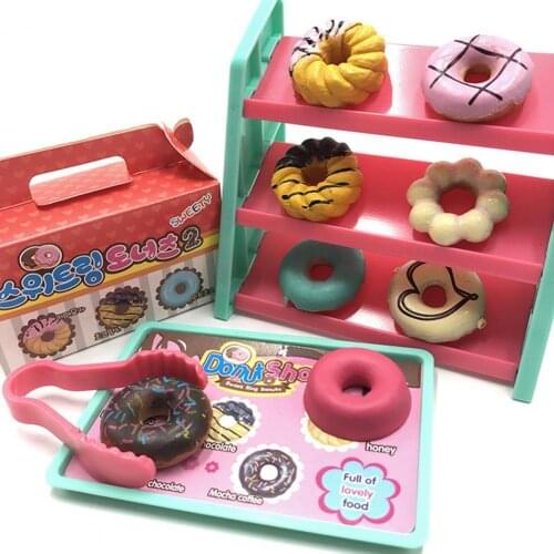Simulation Mini Donut Shop Cashier Model Kids Pretend Play Education Toy Gift