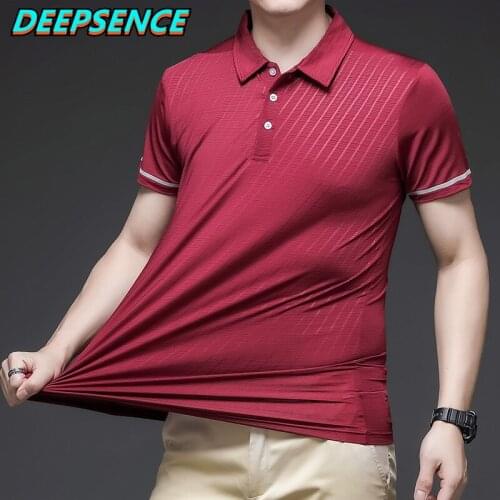 Men Summer Short Sleeve Polo Men 2021 New Outdoor Sports Quick Drying Elasticity Business O Neck Loose Fashion Polo T Shirt Men