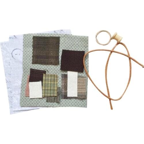 Sewing DIY Coin Bag Material Set Quilting Threads Needles Fabric Needlework Tool