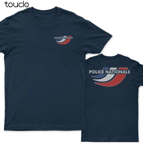 New Police Nationale France French T shirt double sided