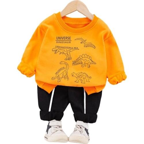 New Children Outfits Spring Autumn Baby Boys Clothes Girls Cartoon Casual T-Shirt Pants 2Pcs/set Toddler Costume Kids Tracksuits