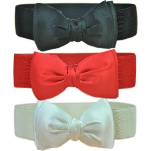 New arrive Korean version wild fashion bow belt for women girdle elastic waist decoration cummerbunds