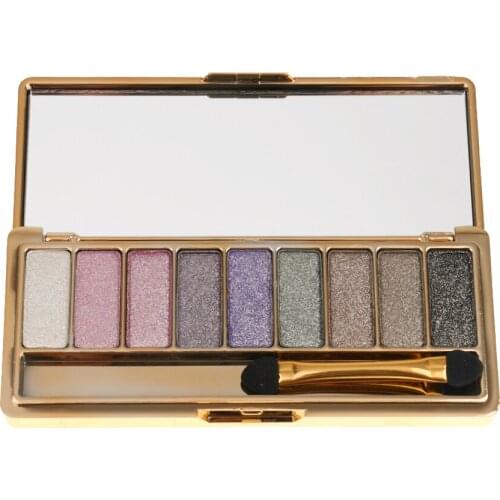 Popular 9 Color Eye Shadow Makeup Cosmetic Shimmer Glitter Eyeshadow Palette