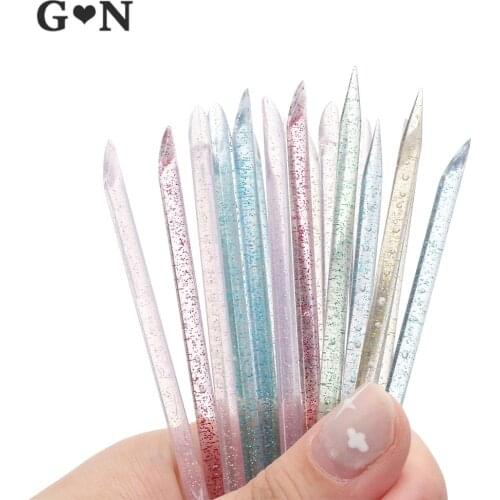 50pcs Crystal Hand Nail Stick Double End Cuticle Pusher Nail Care Stick Reusable Remover Pedicure Care Nails Manicures Tool 2021