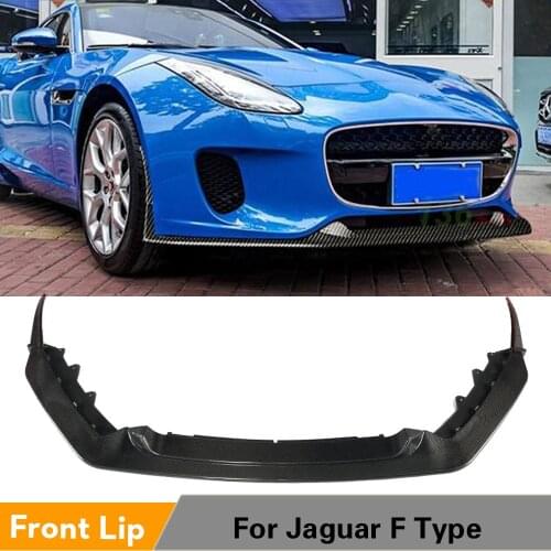 Carbon Fiber / FRP Front Bumper Lip Spoiler Splitters For Jaguar F-TYPE 2018 - 2019 Front Bumper Lip Spoiler Splitters Apron