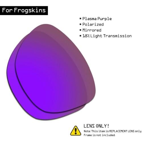 SmartVLT Polarized Sunglasses Replacement Lenses for Oakley Frogskins - Plasma Purple