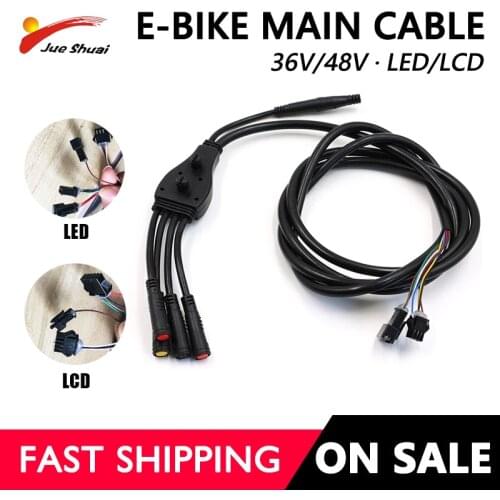 Electric Bike Wire Main Cable Electric Bike Connector 3 or 4 Main Cable Waterproof Cable for Ebike and Motor Extension Wire