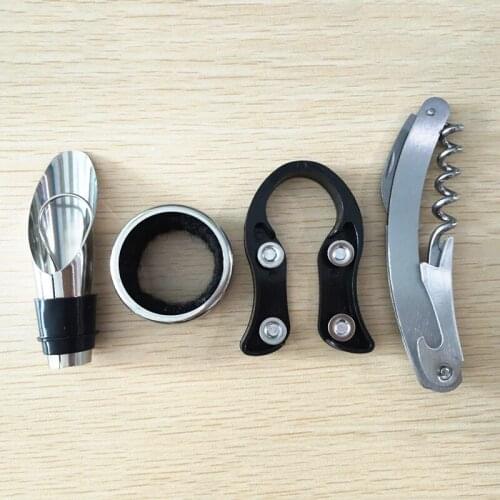 Creative Bottle Opener Set Stainless Steel Wine Corkscrew Beer Bottle Can Remover Cutter For Kitchen Tools Bar Accessoires
