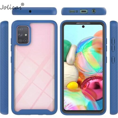 Luxurious Flip Cases Covers For armor Samsung A71 4G Screen Protector Phone Cover sFor Samsung Galaxy capa A715 Capinha samssung