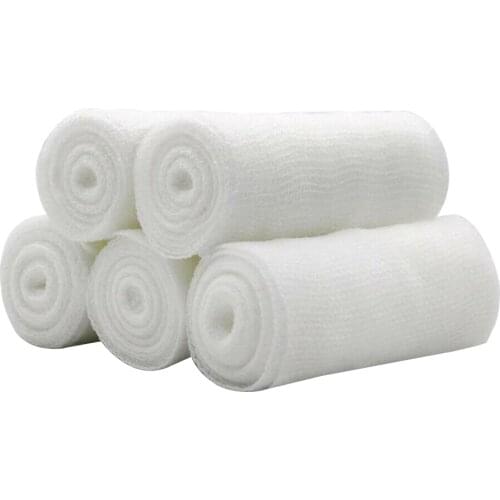 5 Rolls Durable Non Toxic Injury Mesh First Aid Health Care Pain Relief Roll Protective Knee Gauze Bandage Disposable Elastic