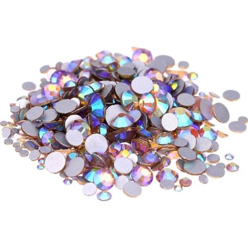 Super Glitter Lt C Topaz AB Flatback Non HotFix Crystal Rhinestones For Nail Art Glue one Strass Shoes And Dancing Decoration