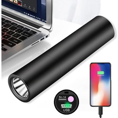 LED Mini Flashlight USB USB Interface Waterproof Portable Charge Light 5 Mode USB Charging Phone CampingLighting For Outdoor