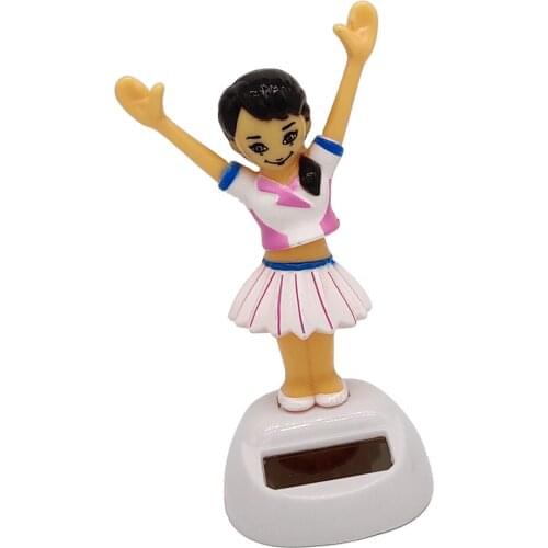 Solar Powered Dancing Hands Up Girl Doll Auto Car Accessories Science Toy