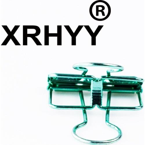 XRHYY 10 Pcs Retro Metal Hollow Out Binder Clip Invoice Bill Clip Decorative Paper Clips For Office Home School Use ( Blue )