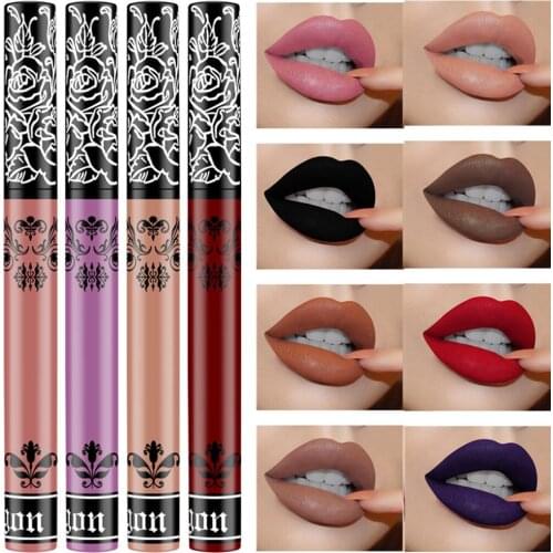 Liquid Lipstick Makeup Sexy Colors Lips Paint Matte Lipstick Waterproof Long Lasting Lipgloss Beauty T0539