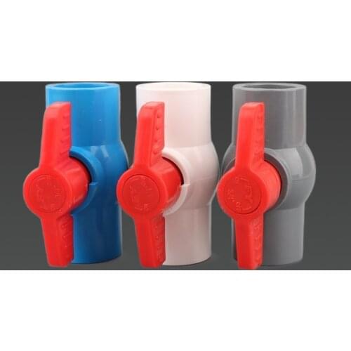 1pc 1/2 3/4 1-1/4 1-1/2 Inch PVC Female Thread Valve Garden Irrigation Ball Valve Aquarium Fish Tank Water Pipe Valve