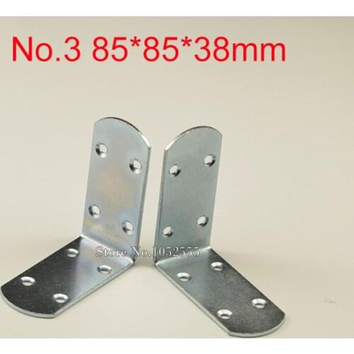 10pcs 85*38mm Iron Right Angle Corner Brackets Metal Shelf Support Repair Fixing furniture Connecting fittings K258