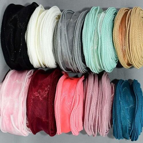 10Yards 3cm/1.2" Multicolor Wave Organza Ribbon For Hair Ornament Handwork Bow DIY Gift Wrapping Home Decor Lace Ribbon Fabric