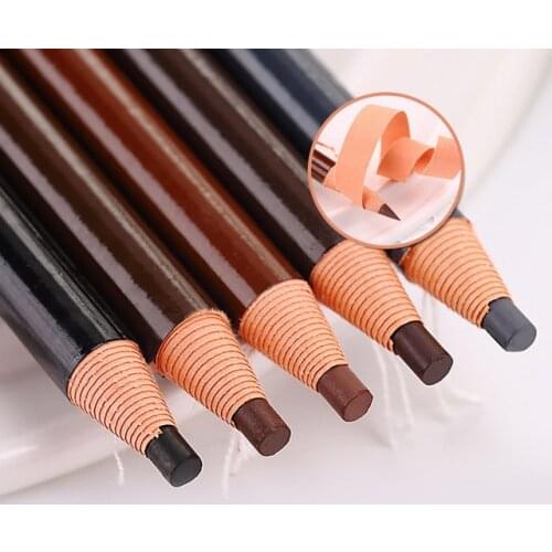12 PCS/Lot 5 Colors 1818 Long Lasting Eyebrow Pencil Waterproof Eye Brow Pen Dark/Light Coffee Black Grey Red-Brown Makeup Tool