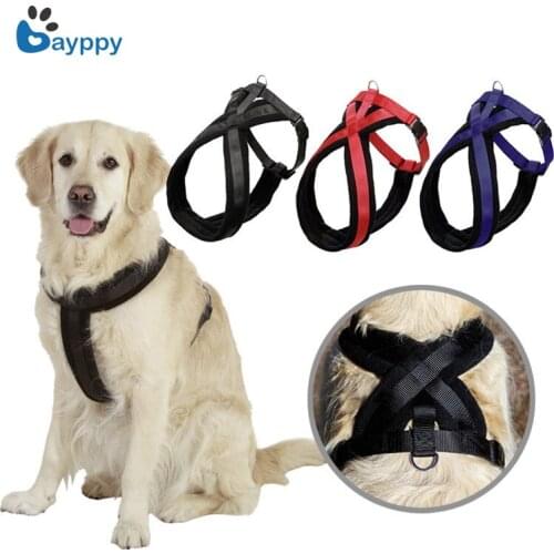 2018 Nylon Heavy Duty No Pull Dog Pet Harness Collar Outdoor Pet Dog Vest Harness Dog Trainning Walking Harness S to Xl 3 Colors