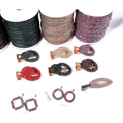 5 Meters 2mm Dia Aluminum wire Wrapped Metal Cord Thread Wire For DIY Making Earring&Necklace&Hair Ornament Handmade Accessories