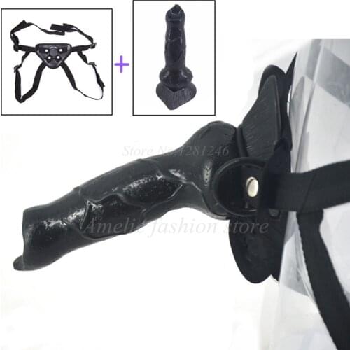 7.28 inch Huge Strapon dildo animal dildo wolf dildo removable sex toys for women strap on penis harness dick dog penis lesbian