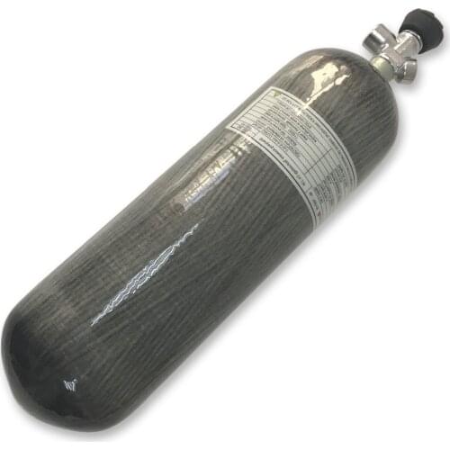 AC16831 pcp air gun fiber paintball tank high pressure cylinder 300bar 6.8L composite 6061A Aluminum liner with carbon fiber