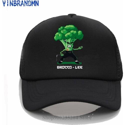 Brocco Lee Baseball cap men Funny Vegetable with Nunchuck net cap Porady Kung Fu Brucee Original sun hat Jeet Kune Do casual hat