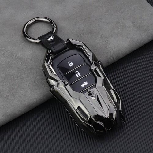 Alloy Remote Car Key Cover key case For Toyota Camry Highlander Prado Crown Land Cruiser Prius Vitz Reiz Fortuner Prius