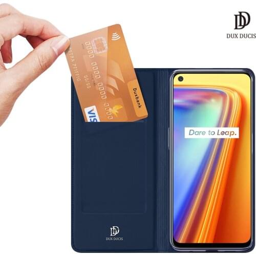 For OPPO Realme 8 5G V13 5G DUX DUCIS Skin Pro Series Flip Cover Luxury Leather Wallet Case Full Good Protection Steady Stand