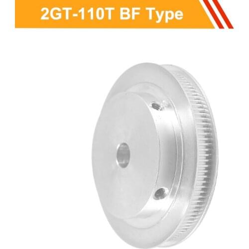 GT2 110T Aluminium Timing Pulley 7mm/11mm Belt Width 2GT Type Gear Pulley 8/10/12/14/15/19/20mm Bore Tooth Belt Pulley