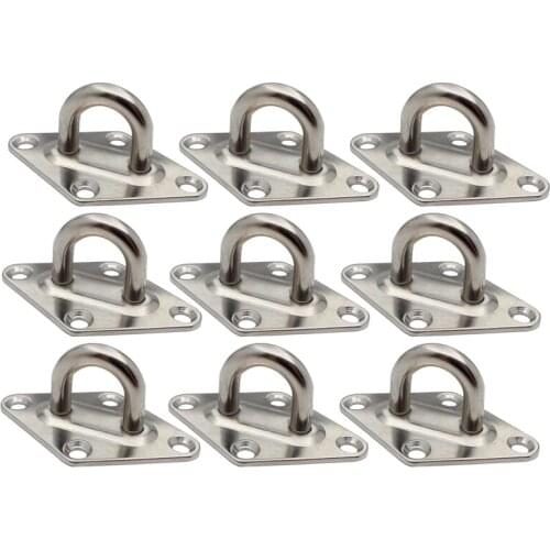 304 Stainless Steel Diamond Hook with Enclosed U-Shaped M5 M6 M8 M10 Hook Up for Boat Swing,Ceiling,Fan,Sandbag,Chandelier