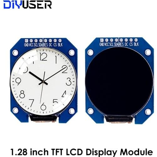 DC 3.3V 1.28 inch TFT LCD Display Module Round RGB IPS HD 240x240 Resolution GC9A01 Driver 4 Wire SPI Interface Adapter Board