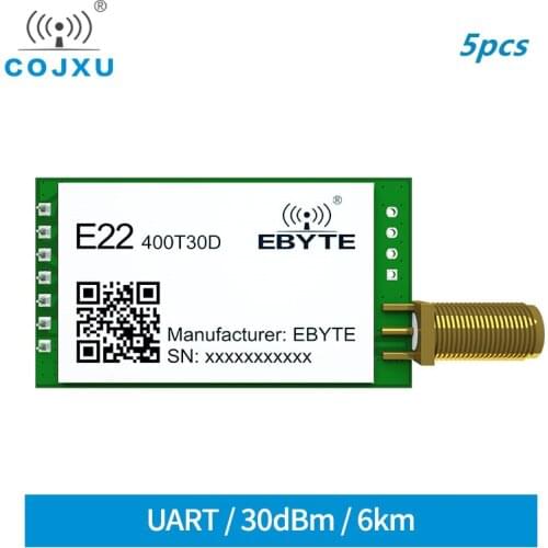 LoRa SX1268 433MHz rf Transceiver Module 30dBm 1W Long Range UART DIP Serial Port Module E22-400T30D