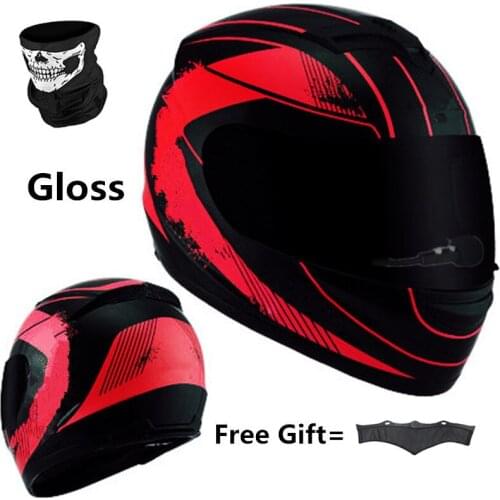 Unisex-Adults Full-Face Style Bluetooth Integrated Motorcycle Helmet with Graphic (Matte Black Red, MEDIUM)