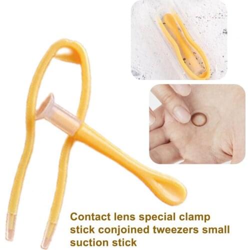 Contact Lenses Stick Tool Portable Soft Tip Accessory Contact Lenses Stick Tool Case Set with Remover Tweezer for Eyecare